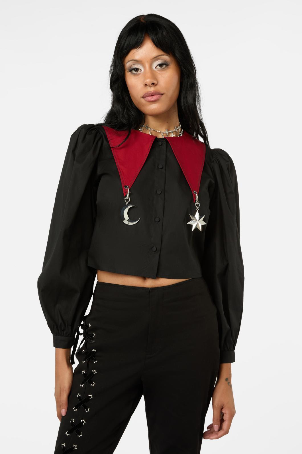 Black Friday - Puppet Show Statement Blouse - black