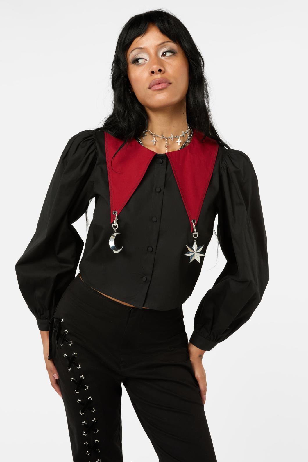 Black Friday - Puppet Show Statement Blouse - black