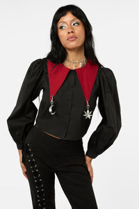 Black Friday - Puppet Show Statement Blouse - black