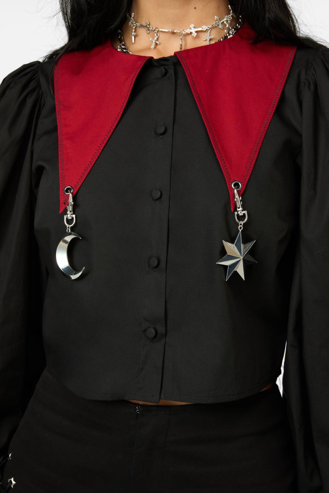 Black Friday - Puppet Show Statement Blouse - black