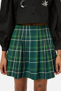 Black Friday - Jester Mini Tartan Tennis Skirt - green