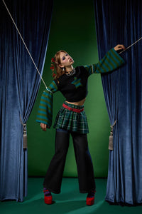 Black Friday - Jester Mini Tartan Tennis Skirt - green