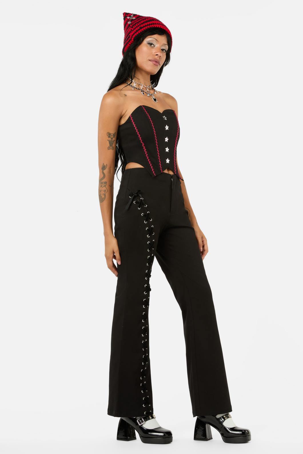 Black Friday - Iykyk Rickrack Corset Top - black