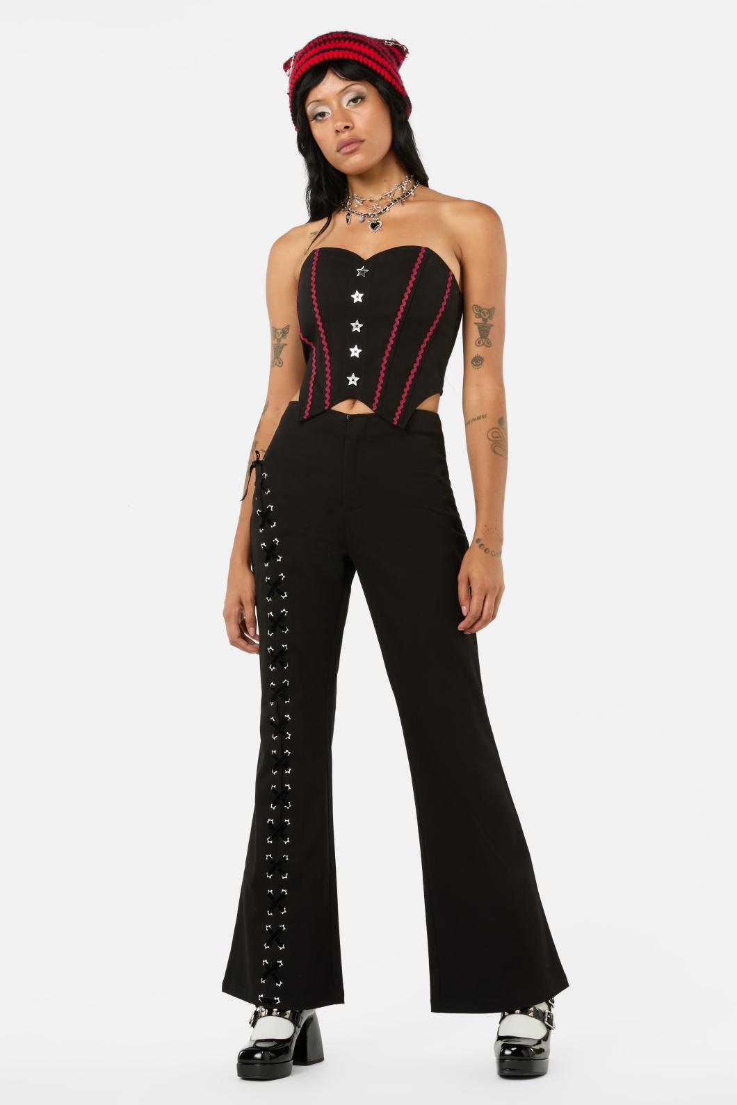 Black Friday - Iykyk Rickrack Corset Top - black
