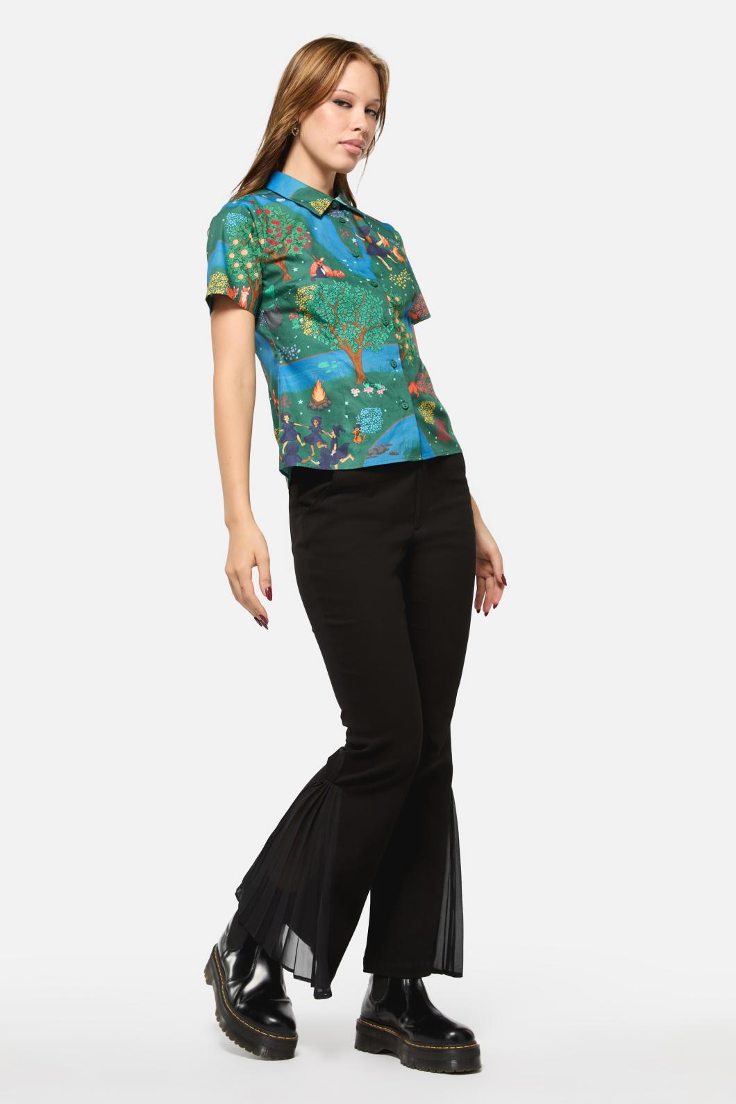 Black Friday - Tapestry Of Life Fitted Blouse - multi
