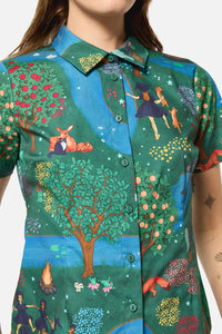 Black Friday - Tapestry Of Life Fitted Blouse - multi