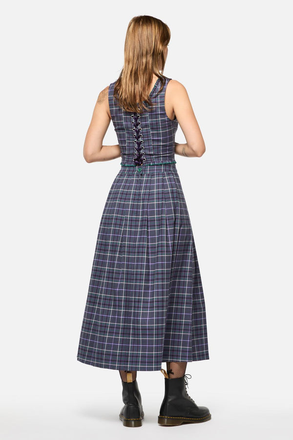 Black Friday - Thicket Tartan Skirt - green-purple
