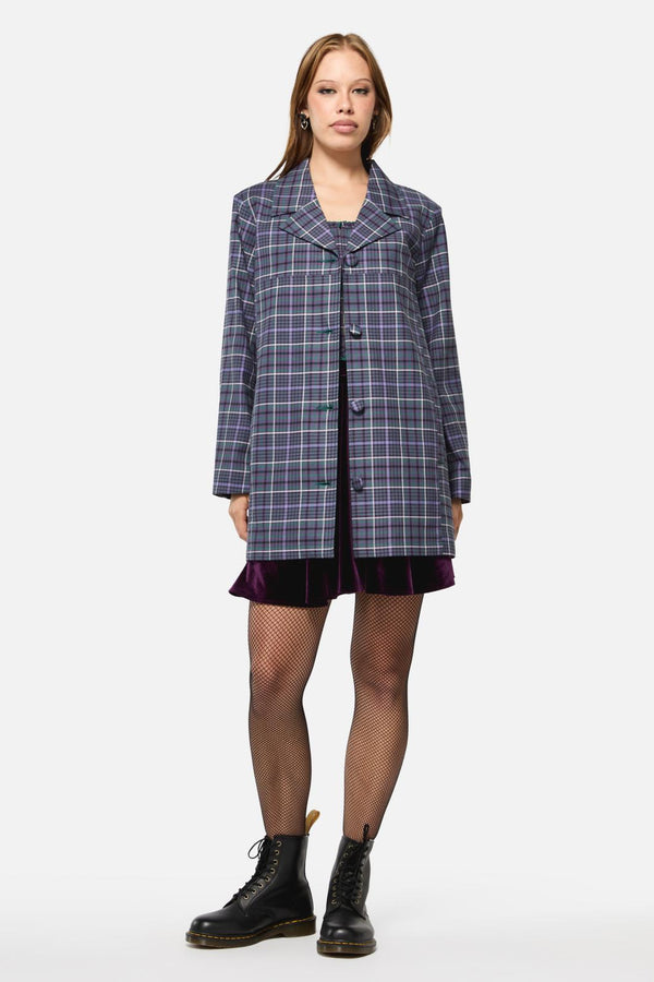 Black Friday - Thicket Tartan Coat - green-purple