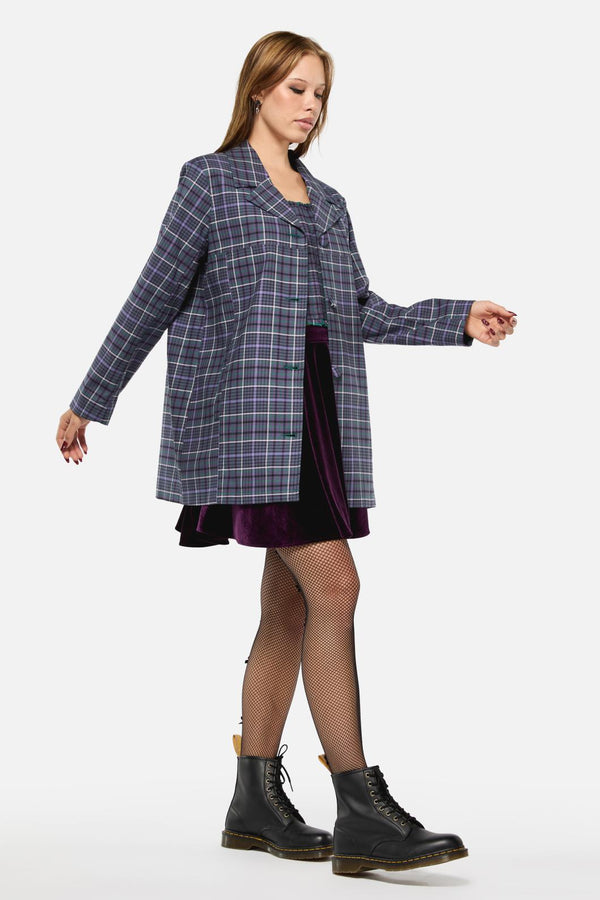 Black Friday - Thicket Tartan Coat - green-purple