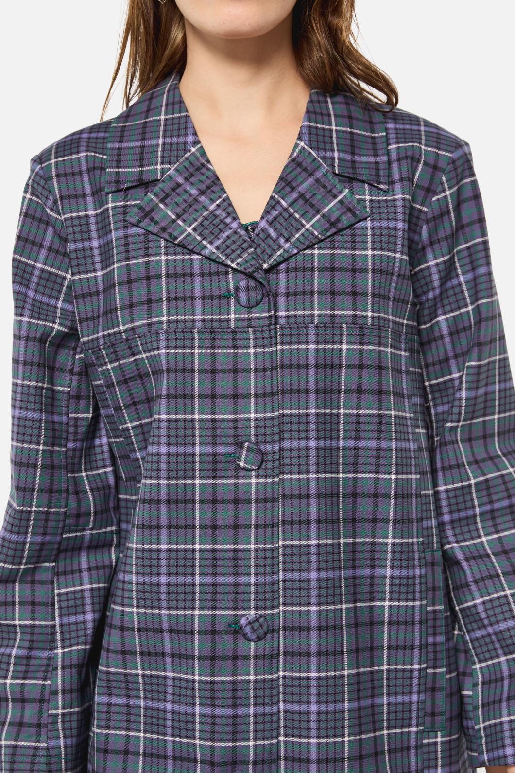 Black Friday - Thicket Tartan Coat - green-purple