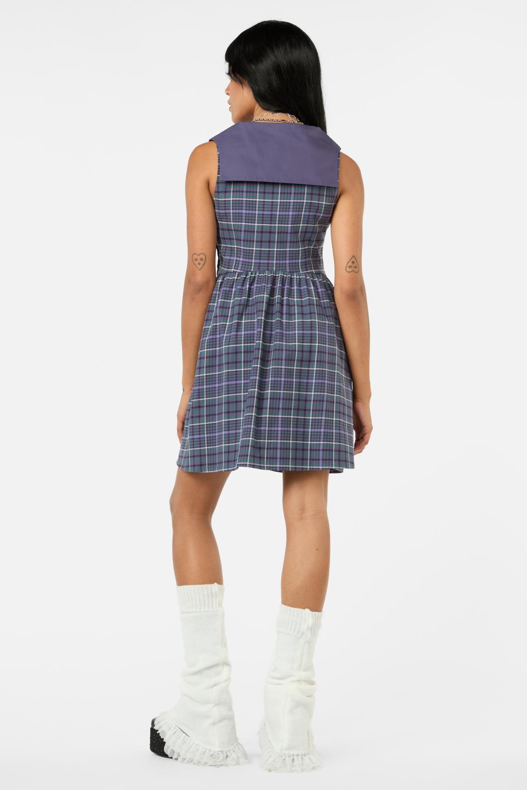Black Friday - Thicket Tartan Dress - green-purple