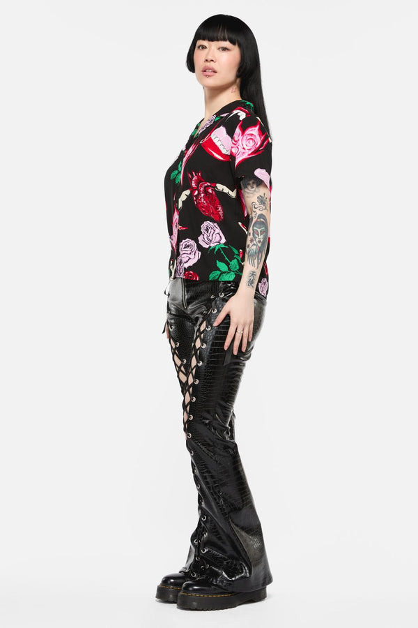 Black Friday - Immortal Love Repeat Blouse - black-red