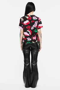 Black Friday - Immortal Love Repeat Blouse - black-red