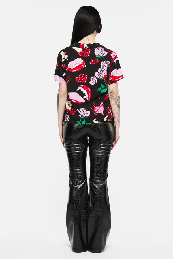 Black Friday - Immortal Love Repeat Blouse - black-red