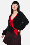 Black Friday - Vampy Bow Tie Cardigan - black