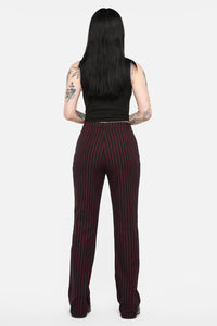 Black Friday - Undead Pinstripe Pant - black-red