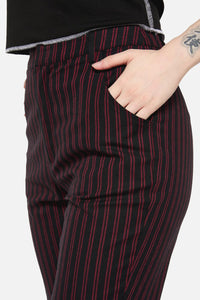 Black Friday - Undead Pinstripe Pant - black-red