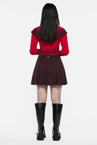 Black Friday - Undead Pinstripe Skort - black-red