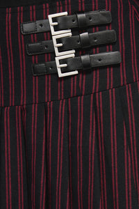 Black Friday - Undead Pinstripe Skort - black-red