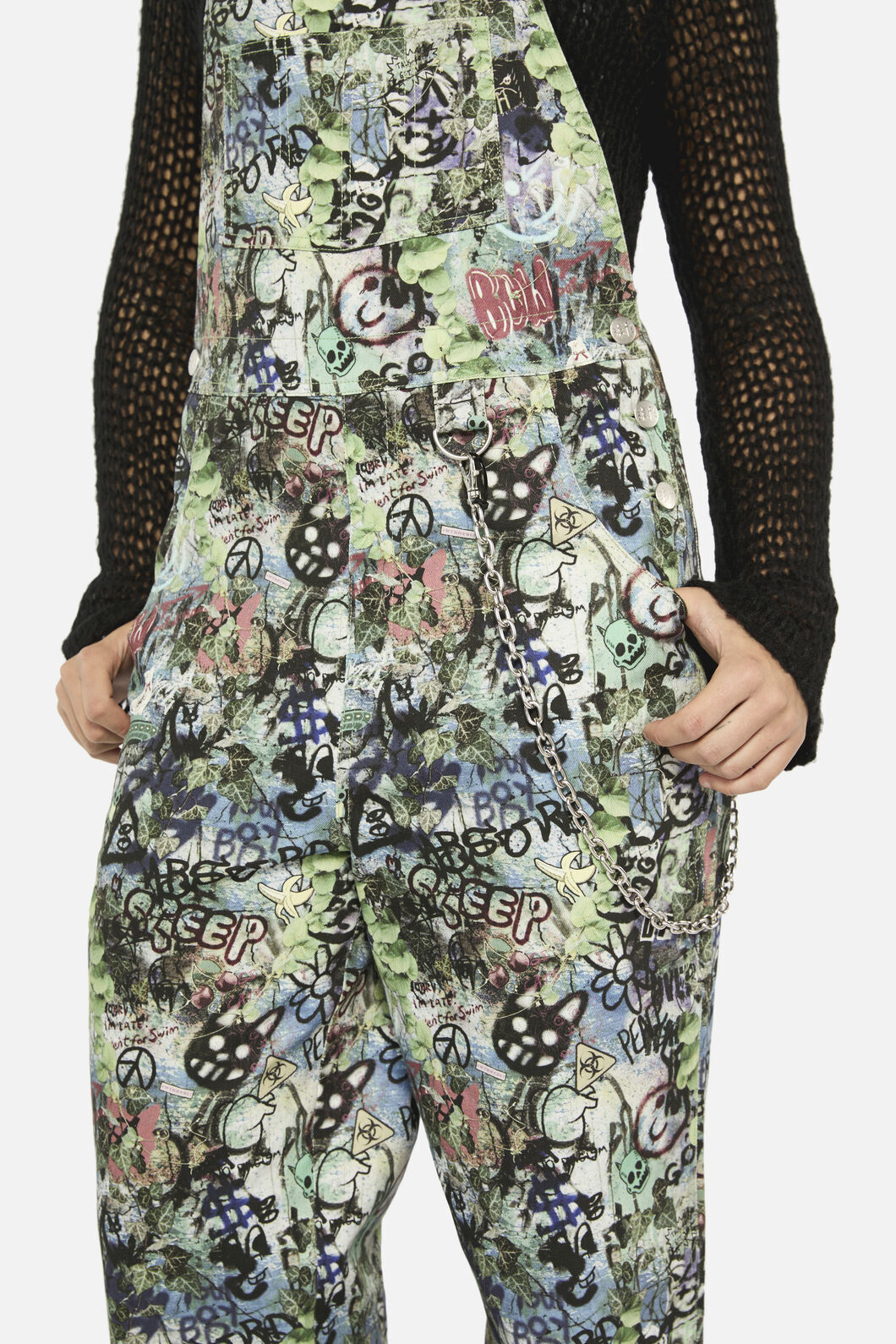 Black Friday - Laneway Print Drill Overalls - multi