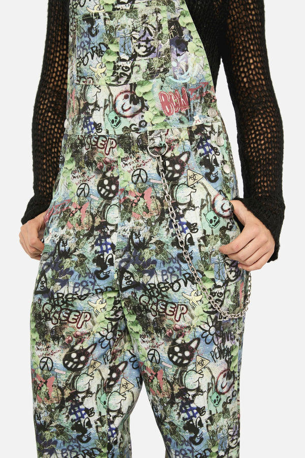 Black Friday - Laneway Print Drill Overalls - multi