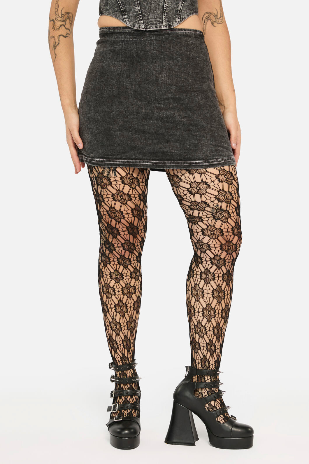 Black Friday - Ratbag AcidWashFittedMiniSkort - grey