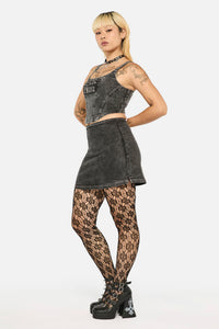 Black Friday - Ratbag AcidWashFittedMiniSkort - grey