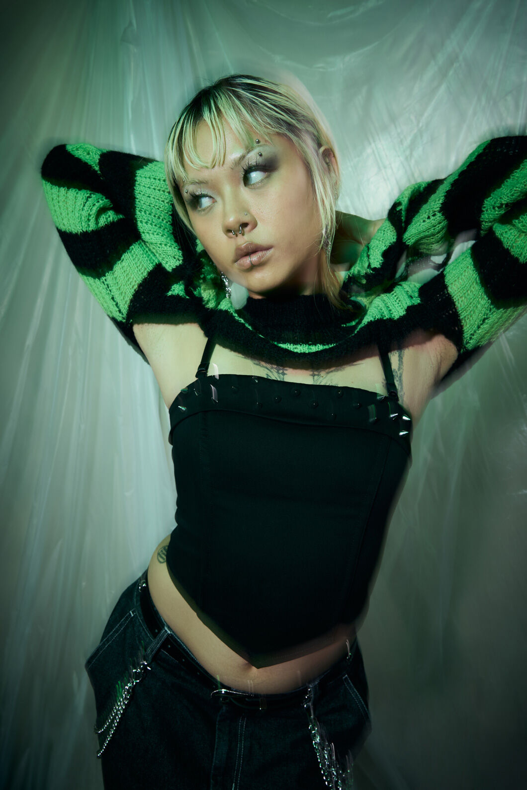 Black Friday - Laneway Studs Fitted Top - black