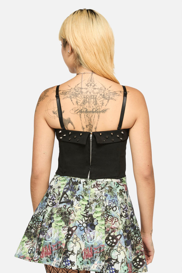 Black Friday - Laneway Studs Fitted Top - black