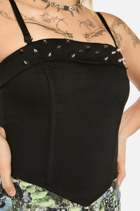 Black Friday - Laneway Studs Fitted Top - black