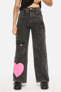 Black Friday - Laneway Acid Wash Pocket Cargo - grey