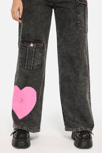 Black Friday - Laneway Acid Wash Pocket Cargo - grey