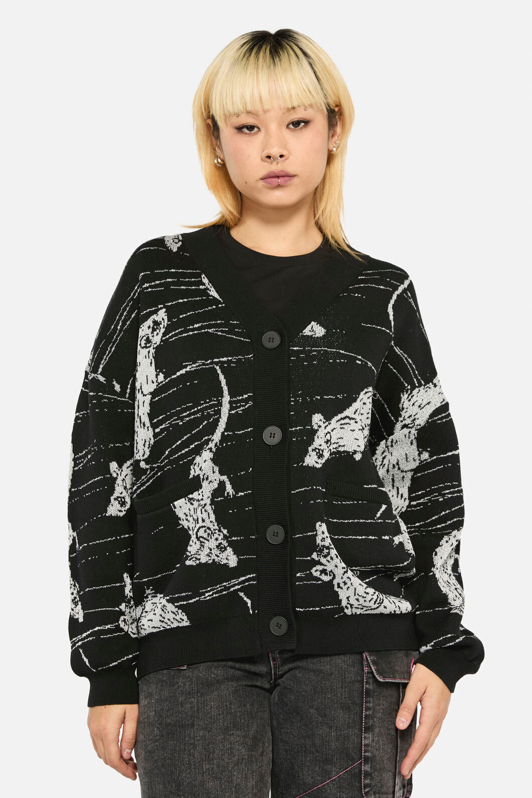 Black Friday - Ratbag Oversize Cardigan - grey