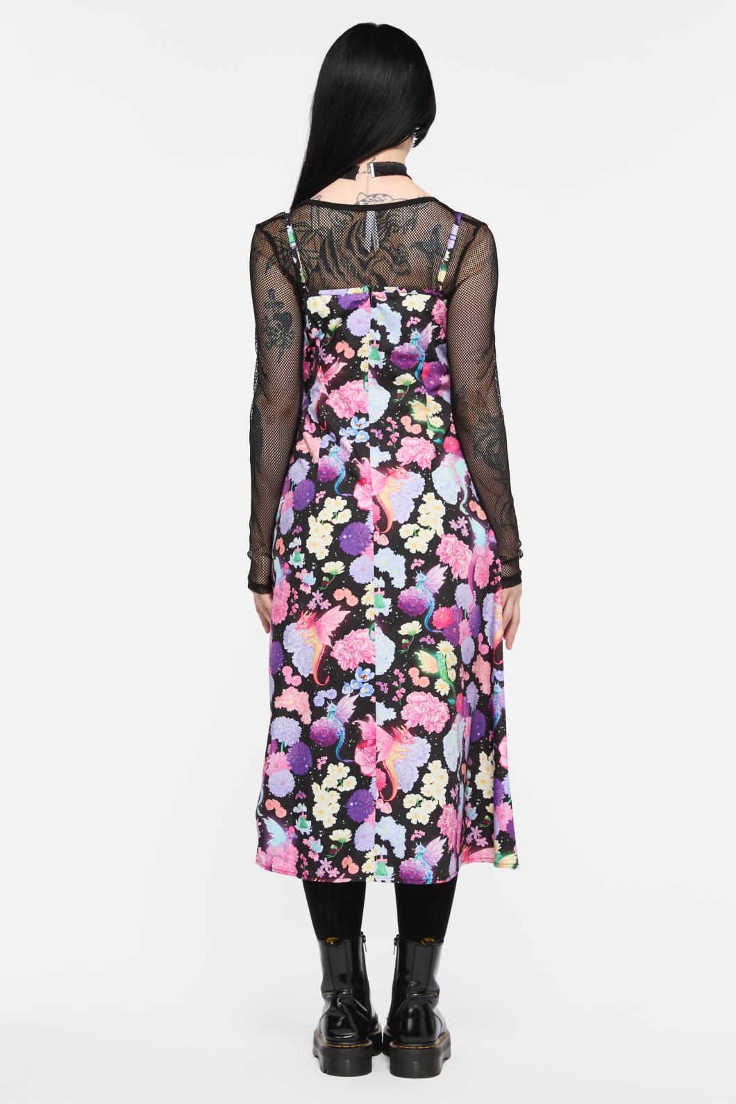 Black Friday - Dragons Grove Drawstring Slip Dress - multi