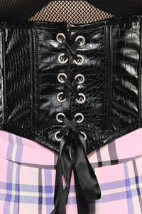 Black Friday - Scales PU Underbust Corset - black