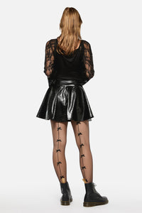 Black Friday - Scales PU Circle Skirt - black
