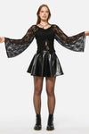 Black Friday - Scales PU Circle Skirt - black