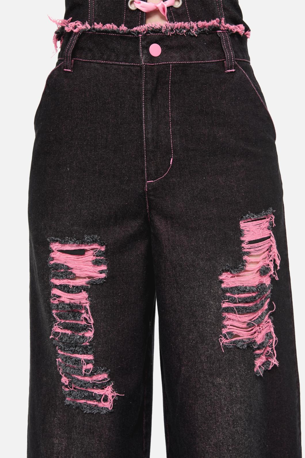 Black Friday - Scales Ripped Jeans - black