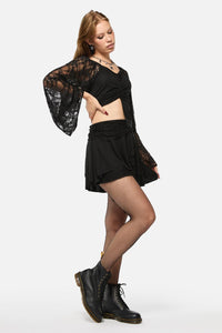 Black Friday - Dragon Wings Mini Skirt - black