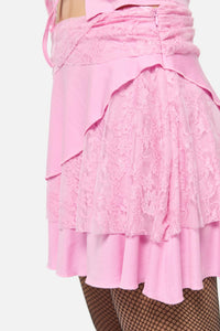 Black Friday - Dragon Wings Mini Skirt - pink