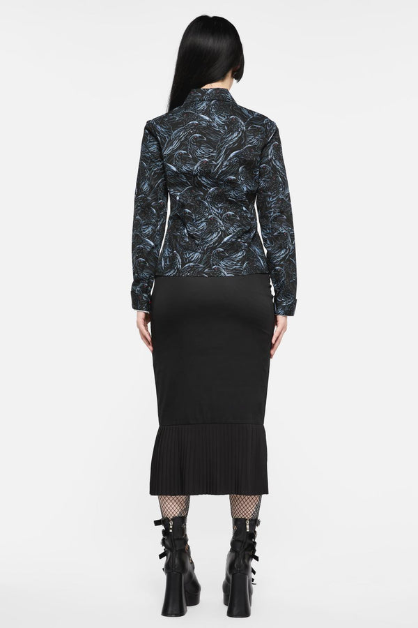 Black Friday - Murder OfCrowsLongSleeveBlouse - black