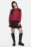 Black Friday - Apollo Crow Knit Jumper - maroon