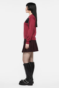 Black Friday - Apollo Crow Knit Jumper - maroon