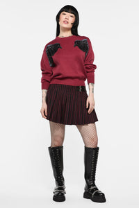 Black Friday - Apollo Crow Knit Jumper - maroon