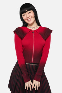 Black Friday - Apollo Gradient Knit Cardi - red-black