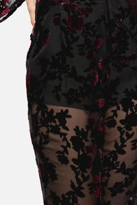 Black Friday - Lush Burnout Velvet Pants - multi