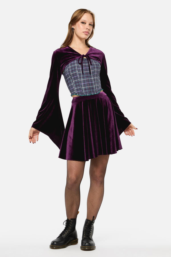Black Friday - Regal Velvet Skirt - purple