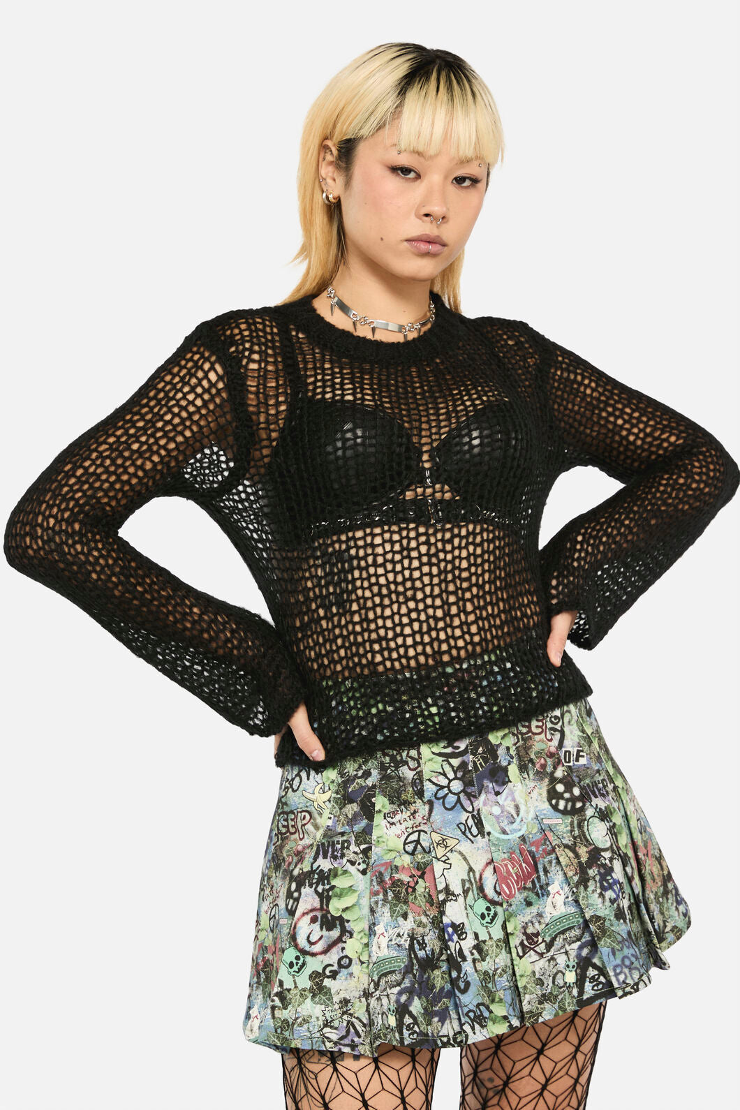 Black Friday - Tilly Grunge Knit - black