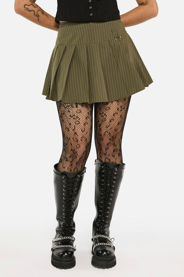 Black Friday - Graff Pinstripe Skort - olive