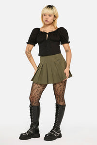 Black Friday - Graff Pinstripe Skort - olive